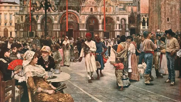 Framed Print : St Marks Square, Venice, 1883, (c1902). Creator: Unknown Framed Print : St Marks Square, Venice, 1883, (c1902). Creator: Unknown