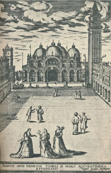 Framed Print : St. Marks in the XVIth Century, (1925). Creator: Joris Hoefnagel Framed Print : St. Marks in the XVIth Century, (1925). Creator: Joris Hoefnagel