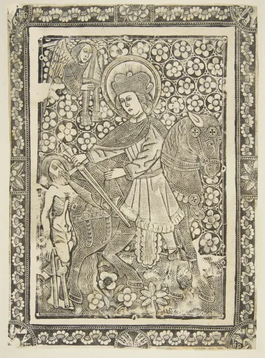 Framed Print : St. Martin, 15th century. 15th century. Creator: Anon Framed Print : St. Martin, 15th century. 15th century. Creator: Anon