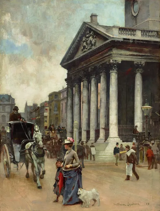 Framed Print : St Martin-in-the-Fields, 1888. Creator: Logsdail, William (1859-1944) Framed Print : St Martin-in-the-Fields, 1888. Creator: Logsdail, William (1859-1944)