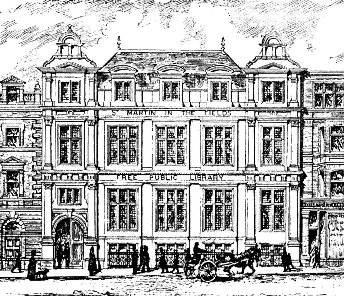 Framed Print : St. Martin-In-The-Fields Free Library, 1890. Creator: Unknown Framed Print : St. Martin-In-The-Fields Free Library, 1890. Creator: Unknown