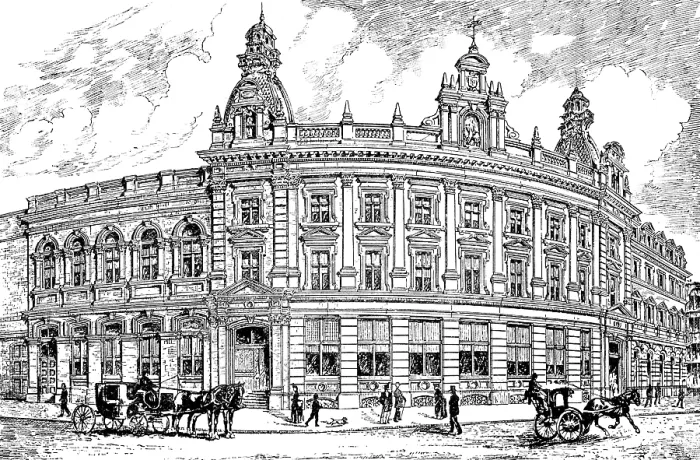 Framed Print : St. Martin-In-The-Fields Townhall, 1890. Creator: Unknown Framed Print : St. Martin-In-The-Fields Townhall, 1890. Creator: Unknown