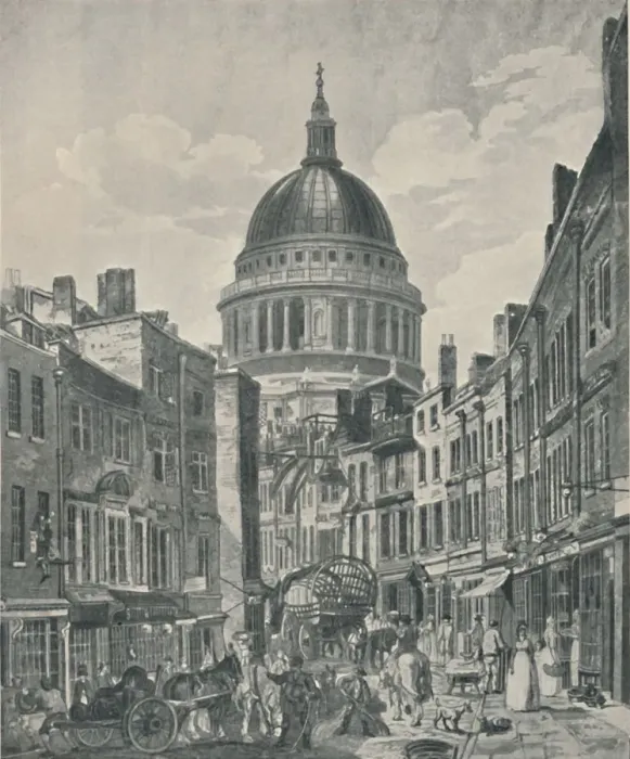 Framed Print : In St. Martin s-Le-Grand, 1800, (1920). Artist: James Baily Framed Print : In St. Martin s-Le-Grand, 1800, (1920). Artist: James Baily