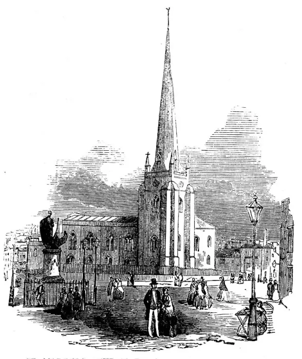 Framed Print : St. Martin's Church, Birmingham, 1858. Creator: Unknown Framed Print : St. Martin's Church, Birmingham, 1858. Creator: Unknown