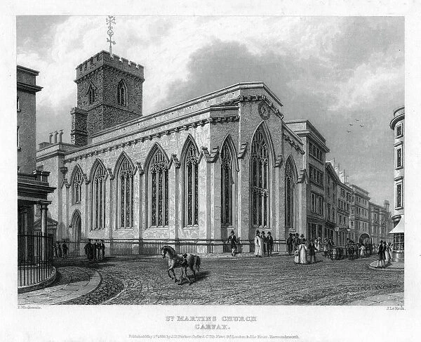 St Martins Church, Carfax, Oxford, 1835. Artist: John Le Keux