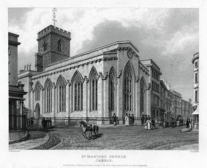 Framed Print : St Martins Church, Carfax, Oxford, 1835. Artist: John Le Keux Framed Print : St Martins Church, Carfax, Oxford, 1835. Artist: John Le Keux