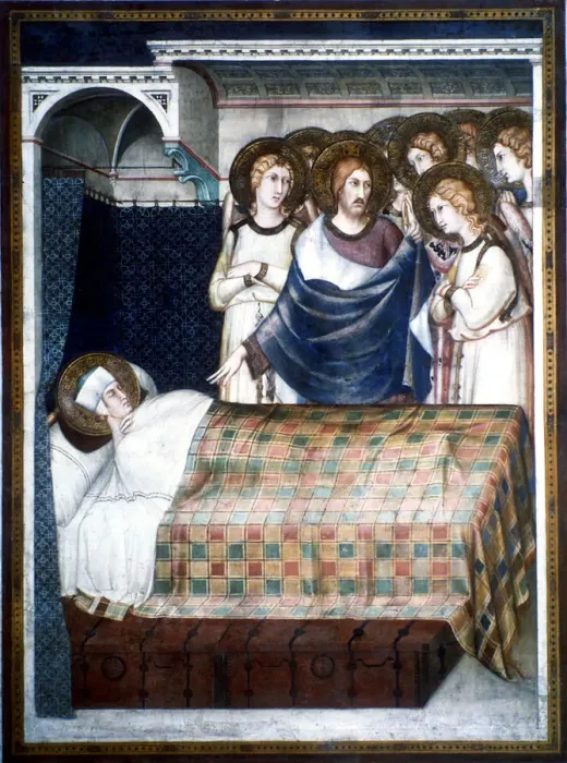Framed Print : St Martins Dream, 14th century. Artist: Simone Martini Framed Print : St Martins Dream, 14th century. Artist: Simone Martini