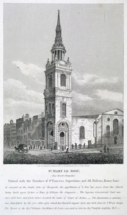 Framed Print : St Mary-le-Bow, London, 1812. Artist: William Wise Framed Print : St Mary-le-Bow, London, 1812. Artist: William Wise