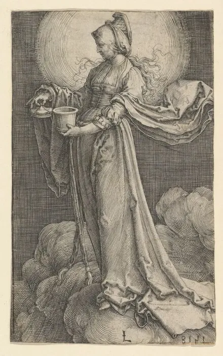 Framed Print : St. Mary Magdalene on the Clouds, 1518. Creator: Lucas van Leyden Framed Print : St. Mary Magdalene on the Clouds, 1518. Creator: Lucas van Leyden