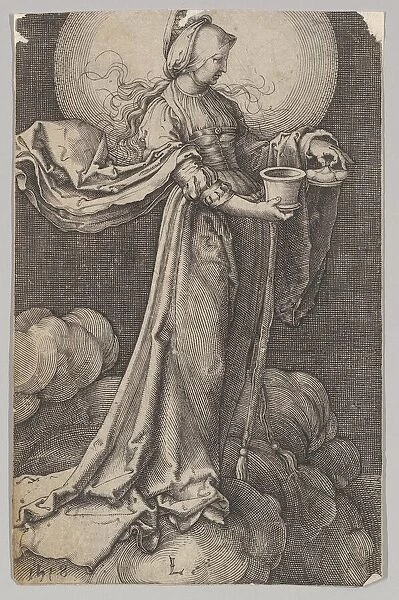 St. Mary Magdalene on the Clouds (reverse copy). n. d. Creator: Unknown