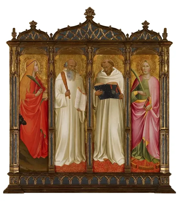 Framed Print : St Mary Magdalene, St Benedict, St Bernard of Clairveaux and St Catherine of Alexandria, 1387-1388. Creator: Agnolo Gaddi Framed Print : St Mary Magdalene, St Benedict, St Bernard of Clairveaux and St Catherine of Alexandria, 1387-1388. Creator: Agnolo Gaddi