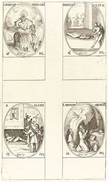 St. Mary of Mont Carmel; St. Raineldis; St. Alexis; St. Arnold of Metz