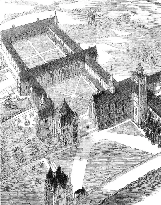 Framed Print : St. Mary and St. Nicholas College, Lancing, Sussex, 1856. Creator: Unknown Framed Print : St. Mary and St. Nicholas College, Lancing, Sussex, 1856. Creator: Unknown