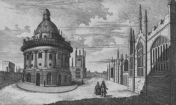 St. Marys Church & Radcliffe Library at Oxford, c18th century