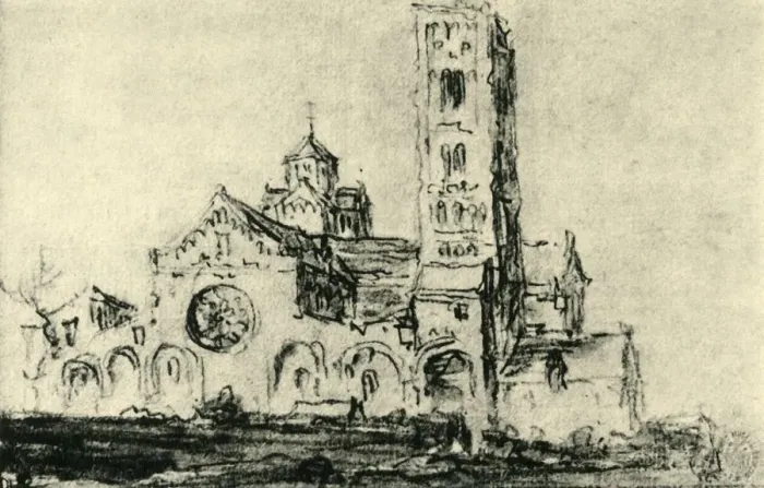 Framed Print : St Marys Church, Utrecht, Netherlands, mid 17th century, (1943). Creator: Jan van Goyen Framed Print : St Marys Church, Utrecht, Netherlands, mid 17th century, (1943). Creator: Jan van Goyen