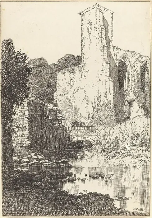 Framed Print : St. Mary's College, St. David's, 1902. Creator: Frederick Landseer Maur Griggs Framed Print : St. Mary's College, St. David's, 1902. Creator: Frederick Landseer Maur Griggs