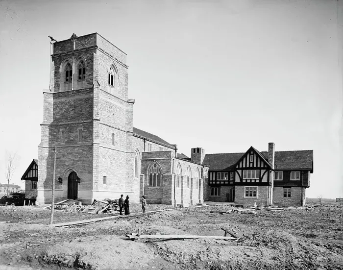 Framed Print : St. Mary's Episcopal Church, north west view, Walkerville, Canada, between 1900 and 1905. Creator: Unknown Framed Print : St. Mary's Episcopal Church, north west view, Walkerville, Canada, between 1900 and 1905. Creator: Unknown