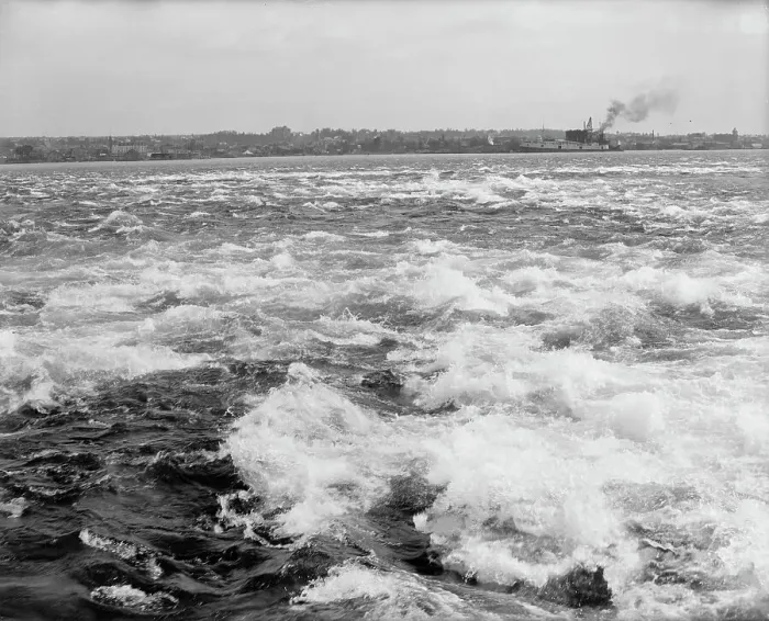 Framed Print : St. Marys Rapids, Sault Ste. Marie, Mich. between 1900 and 1910. Creator: Unknown Framed Print : St. Marys Rapids, Sault Ste. Marie, Mich. between 1900 and 1910. Creator: Unknown