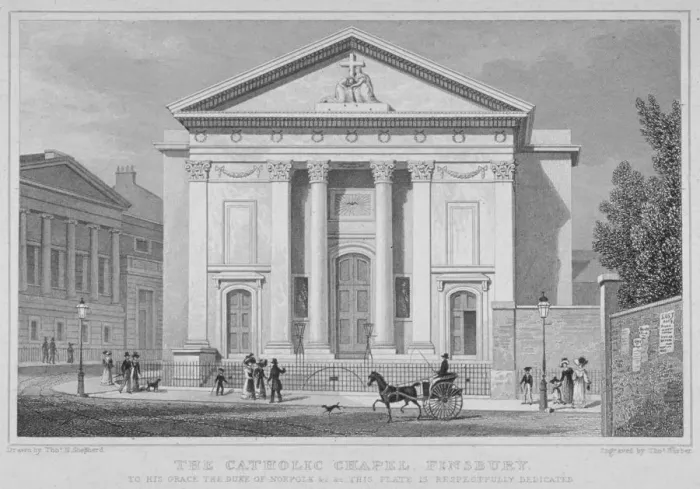 Framed Print : St Marys Roman Catholic Church, Moorfields, City of London, 1827. Artist: Thomas Barber Framed Print : St Marys Roman Catholic Church, Moorfields, City of London, 1827. Artist: Thomas Barber