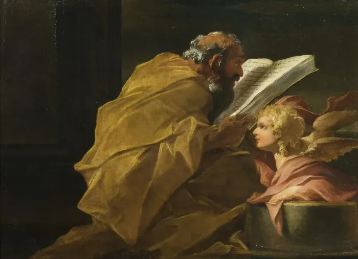 Framed Print : St Matthew the Evangelist. Creator: Pierre-Louis Cretey Framed Print : St Matthew the Evangelist. Creator: Pierre-Louis Cretey