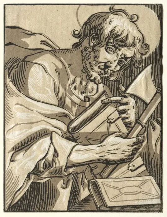 Framed Print : St. Matthias, 1623-30. Creator: Ludolph Büsinck (German, 1590-1669) Framed Print : St. Matthias, 1623-30. Creator: Ludolph Büsinck (German, 1590-1669)