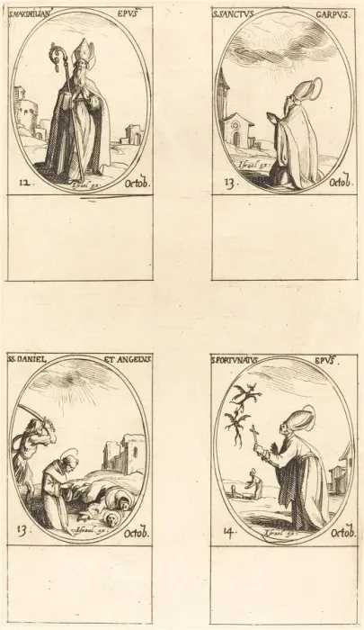 Framed Print : St. Maximilian; St. Carpus; St. Daniel and Angelus; St. Fortunatus Framed Print : St. Maximilian; St. Carpus; St. Daniel and Angelus; St. Fortunatus