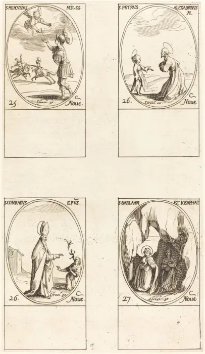 Framed Print : St. Mercury; St. Peter of Alexandria; St. Conrad; Sts. Barlaam and Josaphat Framed Print : St. Mercury; St. Peter of Alexandria; St. Conrad; Sts. Barlaam and Josaphat