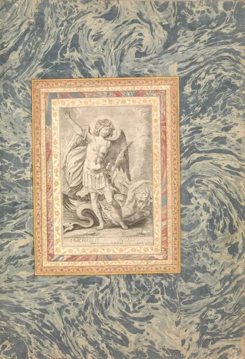 Framed Print : St. Michael, the Archangel, Folio from the Bellini Album, ca. 1600. Creator: Unknown Framed Print : St. Michael, the Archangel, Folio from the Bellini Album, ca. 1600. Creator: Unknown