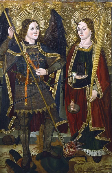 St Michael and Engracia, c1489-c1513. Artist: Juan de la Abadia the Younger