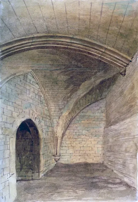 Framed Print : St Michaels Crypt, Aldgate, London, 1876. Artist: John Phillipps Emslie Framed Print : St Michaels Crypt, Aldgate, London, 1876. Artist: John Phillipps Emslie