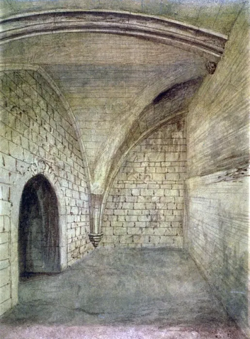 Framed Print : St Michaels Crypt, Aldgate, London, 1876. Artist: John Phillipps Emslie Framed Print : St Michaels Crypt, Aldgate, London, 1876. Artist: John Phillipps Emslie