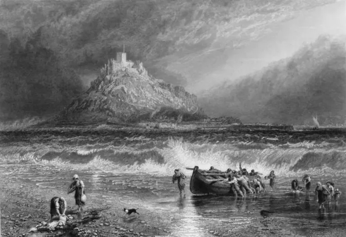 Framed Print : St. Michaels Mount, Cornwall, c1870 Framed Print : St. Michaels Mount, Cornwall, c1870
