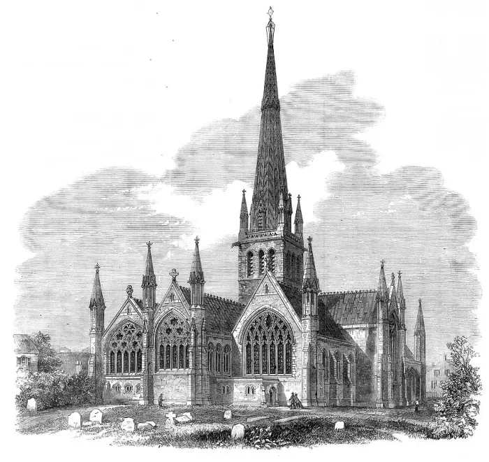 Framed Print : St. Nicholas Church, Great Yarmouth, lately restored, 1864. Creator: Unknown Framed Print : St. Nicholas Church, Great Yarmouth, lately restored, 1864. Creator: Unknown