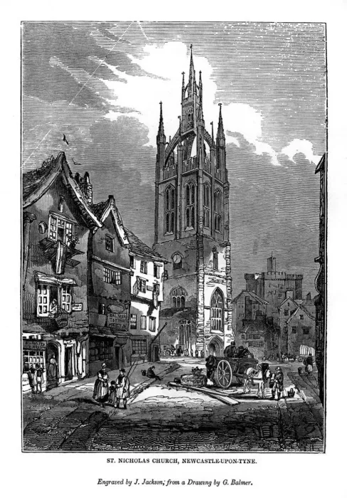 Framed Print : St Nicholas Church, Newcastle-Upon-Tyne, 1843. Artist: J Jackson Framed Print : St Nicholas Church, Newcastle-Upon-Tyne, 1843. Artist: J Jackson