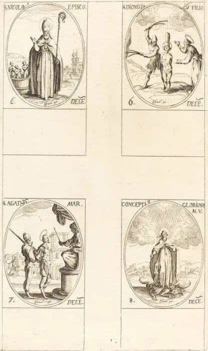 Framed Print : St. Nicholas; St. Dionisia and Son; St. Agatha; Conception of the Virgin Framed Print : St. Nicholas; St. Dionisia and Son; St. Agatha; Conception of the Virgin