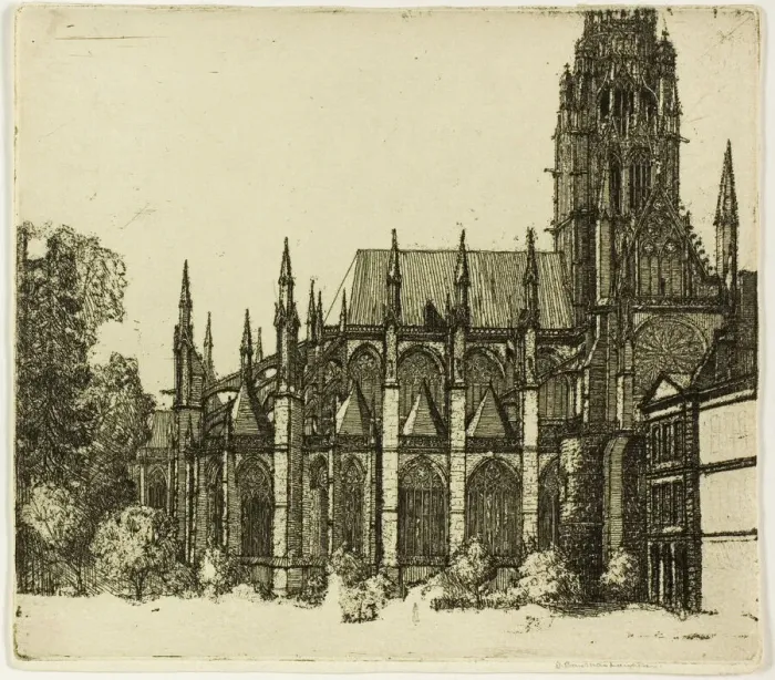 Framed Print : St. Ouen, Rouen, 1903. Creator: Donald Shaw MacLaughlan Framed Print : St. Ouen, Rouen, 1903. Creator: Donald Shaw MacLaughlan