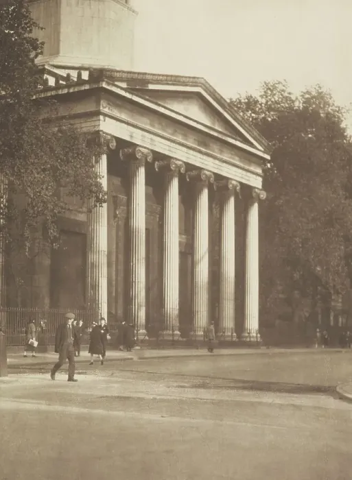 Framed Print : St Pancras Church. From the album: Photograph album - London, 1920s. Creator: Harry Moult Framed Print : St Pancras Church. From the album: Photograph album - London, 1920s. Creator: Harry Moult