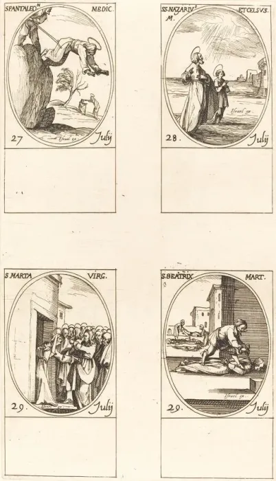 Framed Print : St. Pantaleon; Sts. Nazarius and Celsus; St. Martha; St. Beatrice Framed Print : St. Pantaleon; Sts. Nazarius and Celsus; St. Martha; St. Beatrice