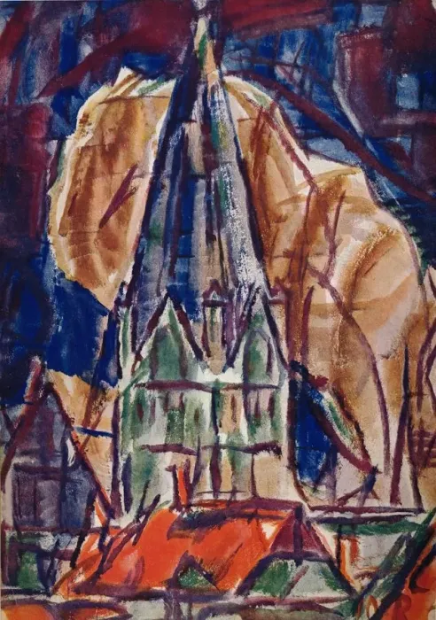 Framed Print : St. Patrokus in Soest, c1912. Artist: Christian Rohlfs Framed Print : St. Patrokus in Soest, c1912. Artist: Christian Rohlfs