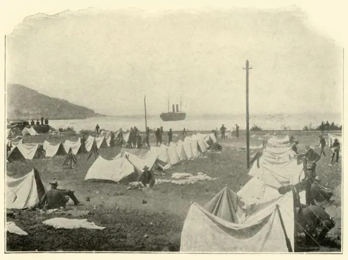 Framed Print : St. Paul in Bay, firing over Top of Hill... June 24th, Spanish-American War Framed Print : St. Paul in Bay, firing over Top of Hill... June 24th, Spanish-American War