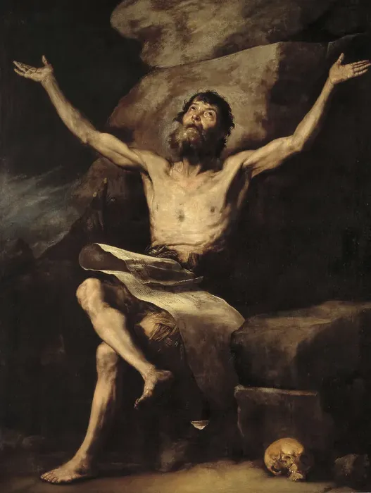 Framed Print : St Paul the Hermit, 1644. Creator: Workshop of Jusepe de Ribera Framed Print : St Paul the Hermit, 1644. Creator: Workshop of Jusepe de Ribera