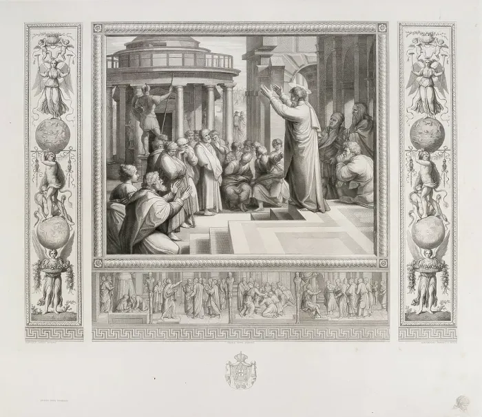Framed Print : St. Paul Preaching on the Areopagus, 1868. Creator: Raphael Framed Print : St. Paul Preaching on the Areopagus, 1868. Creator: Raphael