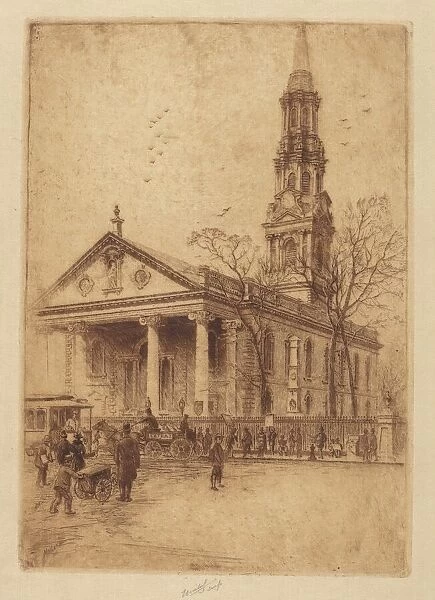 St. Paul s, Broadway, N. Y. 1906. Creator: Charles Frederick William Mielatz