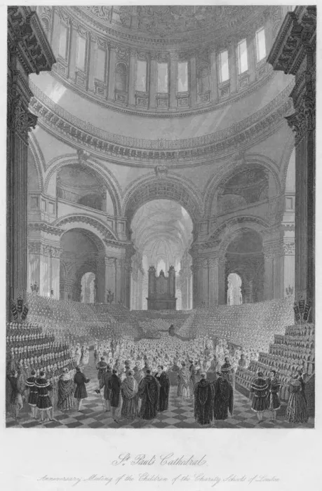Framed Print : St. Pauls Cathedral. Anniversary Meeting of the Children of the Charity Schools of London, c1841. Artist: William Haydon Fuge Framed Print : St. Pauls Cathedral. Anniversary Meeting of the Children of the Charity Schools of London, c1841. Artist: William Haydon Fuge