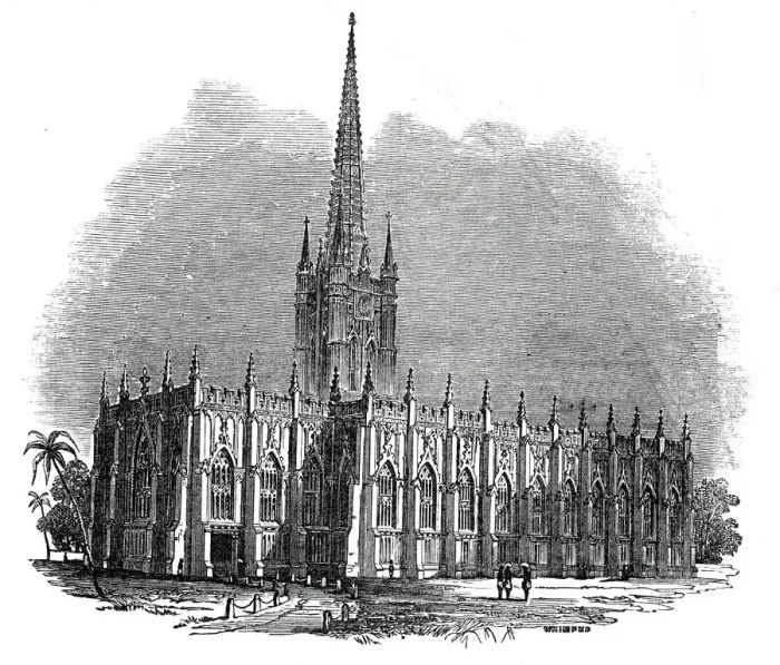 Framed Print : St. Pauls Cathedral, Calcutta, 1845. Creator: Josiah Wood Whymper Framed Print : St. Pauls Cathedral, Calcutta, 1845. Creator: Josiah Wood Whymper