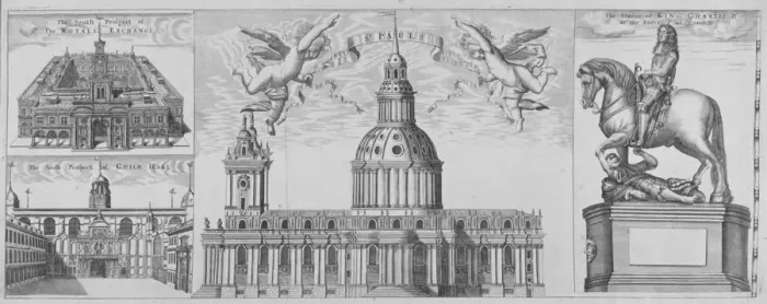 Framed Print : St Pauls Cathedral, City of London, 1710 Framed Print : St Pauls Cathedral, City of London, 1710