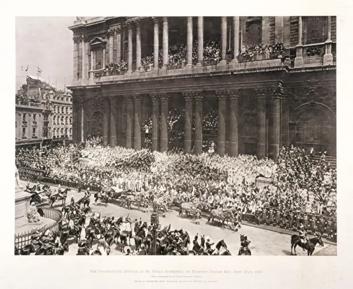 Framed Print : St Pauls Cathedral during the Diamond Jubilee thanksgiving service for Queen Victoria, June 1897 Framed Print : St Pauls Cathedral during the Diamond Jubilee thanksgiving service for Queen Victoria, June 1897