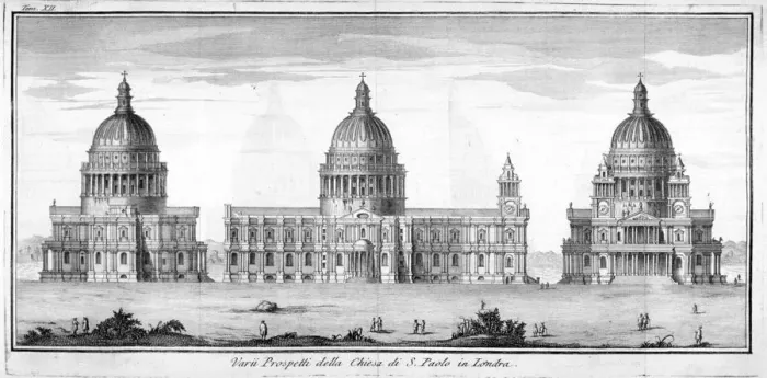 Framed Print : St Pauls Cathedral, London, 1742 Framed Print : St Pauls Cathedral, London, 1742
