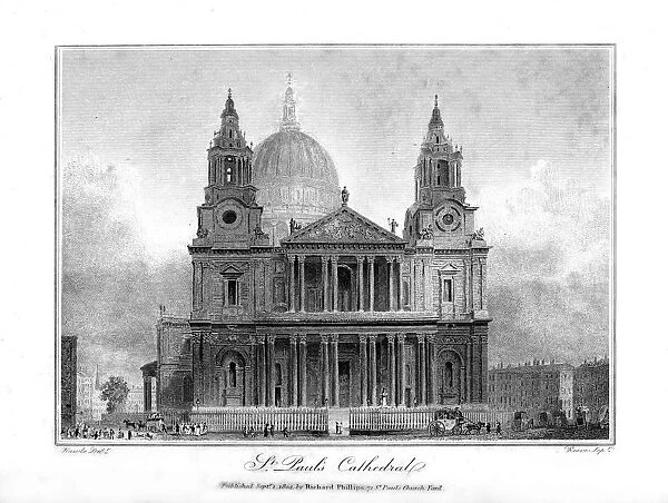 St Pauls Cathedral, London, 1804. Artist: Reeve