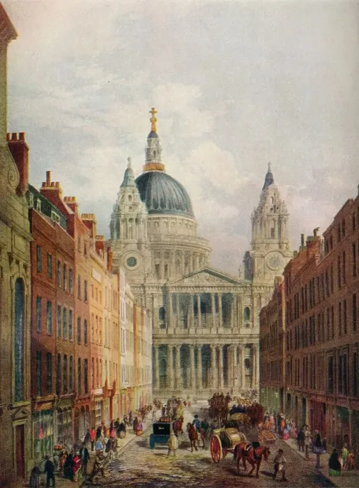 Framed Print : St Pauls Cathedral, Looking Up Ludgate Hill, London, 1925. Artist: Lloyd Brothers Framed Print : St Pauls Cathedral, Looking Up Ludgate Hill, London, 1925. Artist: Lloyd Brothers